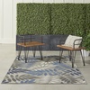 image:imageNourison Home Aloha Ivory Navy 710 x 106 Area Rug  Easy Clean Non Shedding Bed Room Living Room Dining Room Kitchen 8 x 11Grey Blue