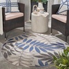 image:imageNourison Home Aloha Ivory Navy 710 x 106 Area Rug  Easy Clean Non Shedding Bed Room Living Room Dining Room Kitchen 8 x 11Grey Blue