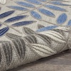 image:imageNourison Home Aloha Ivory Navy 710 x 106 Area Rug  Easy Clean Non Shedding Bed Room Living Room Dining Room Kitchen 8 x 11Grey Blue