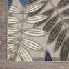 image:imageNourison Home Aloha Ivory Navy 710 x 106 Area Rug  Easy Clean Non Shedding Bed Room Living Room Dining Room Kitchen 8 x 11Grey Blue