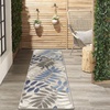 image:imageNourison Home Aloha Ivory Navy 710 x 106 Area Rug  Easy Clean Non Shedding Bed Room Living Room Dining Room Kitchen 8 x 11Grey Blue