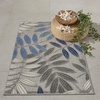 image:imageNourison Home Aloha Ivory Navy 710 x 106 Area Rug  Easy Clean Non Shedding Bed Room Living Room Dining Room Kitchen 8 x 11Grey Blue