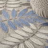 image:imageNourison Home Aloha Ivory Navy 710 x 106 Area Rug  Easy Clean Non Shedding Bed Room Living Room Dining Room Kitchen 8 x 11Grey Blue