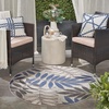 image:imageNourison Home Aloha Ivory Navy 710 x 106 Area Rug  Easy Clean Non Shedding Bed Room Living Room Dining Room Kitchen 8 x 11Grey Blue