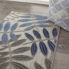 image:imageNourison Home Aloha Ivory Navy 710 x 106 Area Rug  Easy Clean Non Shedding Bed Room Living Room Dining Room Kitchen 8 x 11Grey Blue