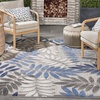 image:imageNourison Home Aloha Ivory Navy 710 x 106 Area Rug  Easy Clean Non Shedding Bed Room Living Room Dining Room Kitchen 8 x 11Grey Blue