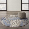 image:imageNourison Home Aloha Ivory Navy 710 x 106 Area Rug  Easy Clean Non Shedding Bed Room Living Room Dining Room Kitchen 8 x 11Grey Blue