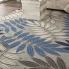 image:imageNourison Home Aloha Ivory Navy 710 x 106 Area Rug  Easy Clean Non Shedding Bed Room Living Room Dining Room Kitchen 8 x 11Grey Blue