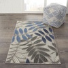 image:imageNourison Home Aloha Ivory Navy 710 x 106 Area Rug  Easy Clean Non Shedding Bed Room Living Room Dining Room Kitchen 8 x 11Grey Blue