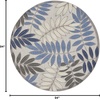 image:imageNourison Home Aloha Ivory Navy 710 x 106 Area Rug  Easy Clean Non Shedding Bed Room Living Room Dining Room Kitchen 8 x 11Grey Blue