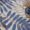 image:imageNourison Home Aloha Ivory Navy 710 x 106 Area Rug  Easy Clean Non Shedding Bed Room Living Room Dining Room Kitchen 8 x 11Grey Blue