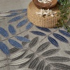 image:imageNourison Home Aloha Ivory Navy 710 x 106 Area Rug  Easy Clean Non Shedding Bed Room Living Room Dining Room Kitchen 8 x 11Grey Blue