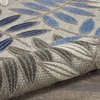 image:imageNourison Home Aloha Ivory Navy 710 x 106 Area Rug  Easy Clean Non Shedding Bed Room Living Room Dining Room Kitchen 8 x 11Grey Blue