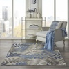 image:imageNourison Home Aloha Ivory Navy 710 x 106 Area Rug  Easy Clean Non Shedding Bed Room Living Room Dining Room Kitchen 8 x 11Grey Blue