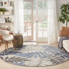 image:imageNourison Home Aloha Ivory Navy 710 x 106 Area Rug  Easy Clean Non Shedding Bed Room Living Room Dining Room Kitchen 8 x 11Grey Blue