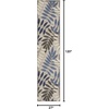 image:imageNourison Home Aloha Ivory Navy 710 x 106 Area Rug  Easy Clean Non Shedding Bed Room Living Room Dining Room Kitchen 8 x 11Grey Blue