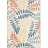 image:imageNourison Home Aloha Ivory Navy 710 x 106 Area Rug  Easy Clean Non Shedding Bed Room Living Room Dining Room Kitchen 8 x 11Ivory Blue