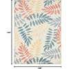 image:imageNourison Home Aloha Ivory Navy 710 x 106 Area Rug  Easy Clean Non Shedding Bed Room Living Room Dining Room Kitchen 8 x 11Ivory Blue