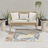 image:imageNourison Home Aloha Ivory Navy 710 x 106 Area Rug  Easy Clean Non Shedding Bed Room Living Room Dining Room Kitchen 8 x 11Ivory Blue