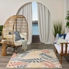 image:imageNourison Home Aloha Ivory Navy 710 x 106 Area Rug  Easy Clean Non Shedding Bed Room Living Room Dining Room Kitchen 8 x 11Ivory Blue