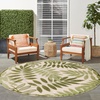 image:imageNourison Home Aloha Ivory Navy 710 x 106 Area Rug  Easy Clean Non Shedding Bed Room Living Room Dining Room Kitchen 8 x 11Ivory Green