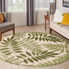 image:imageNourison Home Aloha Ivory Navy 710 x 106 Area Rug  Easy Clean Non Shedding Bed Room Living Room Dining Room Kitchen 8 x 11Ivory Green