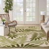 image:imageNourison Home Aloha Ivory Navy 710 x 106 Area Rug  Easy Clean Non Shedding Bed Room Living Room Dining Room Kitchen 8 x 11Ivory Green