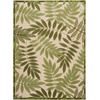 image:imageNourison Home Aloha Ivory Navy 710 x 106 Area Rug  Easy Clean Non Shedding Bed Room Living Room Dining Room Kitchen 8 x 11Ivory Green