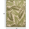 image:imageNourison Home Aloha Ivory Navy 710 x 106 Area Rug  Easy Clean Non Shedding Bed Room Living Room Dining Room Kitchen 8 x 11Ivory Green