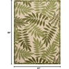 image:imageNourison Home Aloha Ivory Navy 710 x 106 Area Rug  Easy Clean Non Shedding Bed Room Living Room Dining Room Kitchen 8 x 11Ivory Green