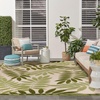image:imageNourison Home Aloha Ivory Navy 710 x 106 Area Rug  Easy Clean Non Shedding Bed Room Living Room Dining Room Kitchen 8 x 11Ivory Green