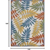 image:imageNourison Home Aloha Ivory Navy 710 x 106 Area Rug  Easy Clean Non Shedding Bed Room Living Room Dining Room Kitchen 8 x 11Ivory Multicolor