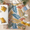 image:imageNourison Home Aloha Ivory Navy 710 x 106 Area Rug  Easy Clean Non Shedding Bed Room Living Room Dining Room Kitchen 8 x 11Ivory Multicolor