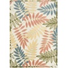 image:imageNourison Home Aloha Ivory Navy 710 x 106 Area Rug  Easy Clean Non Shedding Bed Room Living Room Dining Room Kitchen 8 x 11Ivory Rose