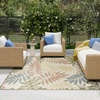 image:imageNourison Home Aloha Ivory Navy 710 x 106 Area Rug  Easy Clean Non Shedding Bed Room Living Room Dining Room Kitchen 8 x 11Ivory Rose