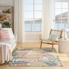 image:imageNourison Home Aloha Ivory Navy 710 x 106 Area Rug  Easy Clean Non Shedding Bed Room Living Room Dining Room Kitchen 8 x 11Ivory Rose