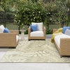 image:imageNourison Home Aloha Ivory Navy 710 x 106 Area Rug  Easy Clean Non Shedding Bed Room Living Room Dining Room Kitchen 8 x 11Ivory Sage
