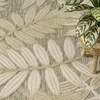 image:imageNourison Home Aloha Ivory Navy 710 x 106 Area Rug  Easy Clean Non Shedding Bed Room Living Room Dining Room Kitchen 8 x 11Ivory Sage