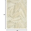 image:imageNourison Home Aloha Ivory Navy 710 x 106 Area Rug  Easy Clean Non Shedding Bed Room Living Room Dining Room Kitchen 8 x 11Ivory Sage