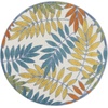 image:imageNourison Home Aloha Ivory Navy 710 x 106 Area Rug  Easy Clean Non Shedding Bed Room Living Room Dining Room Kitchen 8 x 11IvoryMulti