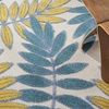 image:imageNourison Home Aloha Ivory Navy 710 x 106 Area Rug  Easy Clean Non Shedding Bed Room Living Room Dining Room Kitchen 8 x 11IvoryMulti