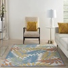 image:imageNourison Home Aloha Ivory Navy 710 x 106 Area Rug  Easy Clean Non Shedding Bed Room Living Room Dining Room Kitchen 8 x 11IvoryMulti