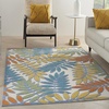 image:imageNourison Home Aloha Ivory Navy 710 x 106 Area Rug  Easy Clean Non Shedding Bed Room Living Room Dining Room Kitchen 8 x 11IvoryMulti