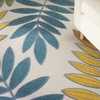 image:imageNourison Home Aloha Ivory Navy 710 x 106 Area Rug  Easy Clean Non Shedding Bed Room Living Room Dining Room Kitchen 8 x 11IvoryMulti