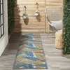 image:imageNourison Home Aloha Ivory Navy 710 x 106 Area Rug  Easy Clean Non Shedding Bed Room Living Room Dining Room Kitchen 8 x 11IvoryMulti