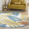 image:imageNourison Home Aloha Ivory Navy 710 x 106 Area Rug  Easy Clean Non Shedding Bed Room Living Room Dining Room Kitchen 8 x 11IvoryMulti
