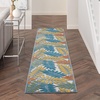 image:imageNourison Home Aloha Ivory Navy 710 x 106 Area Rug  Easy Clean Non Shedding Bed Room Living Room Dining Room Kitchen 8 x 11IvoryMulti