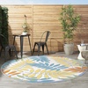image:imageNourison Home Aloha Ivory Navy 710 x 106 Area Rug  Easy Clean Non Shedding Bed Room Living Room Dining Room Kitchen 8 x 11IvoryMulti
