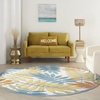 image:imageNourison Home Aloha Ivory Navy 710 x 106 Area Rug  Easy Clean Non Shedding Bed Room Living Room Dining Room Kitchen 8 x 11IvoryMulti