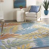image:imageNourison Home Aloha Ivory Navy 710 x 106 Area Rug  Easy Clean Non Shedding Bed Room Living Room Dining Room Kitchen 8 x 11IvoryMulti